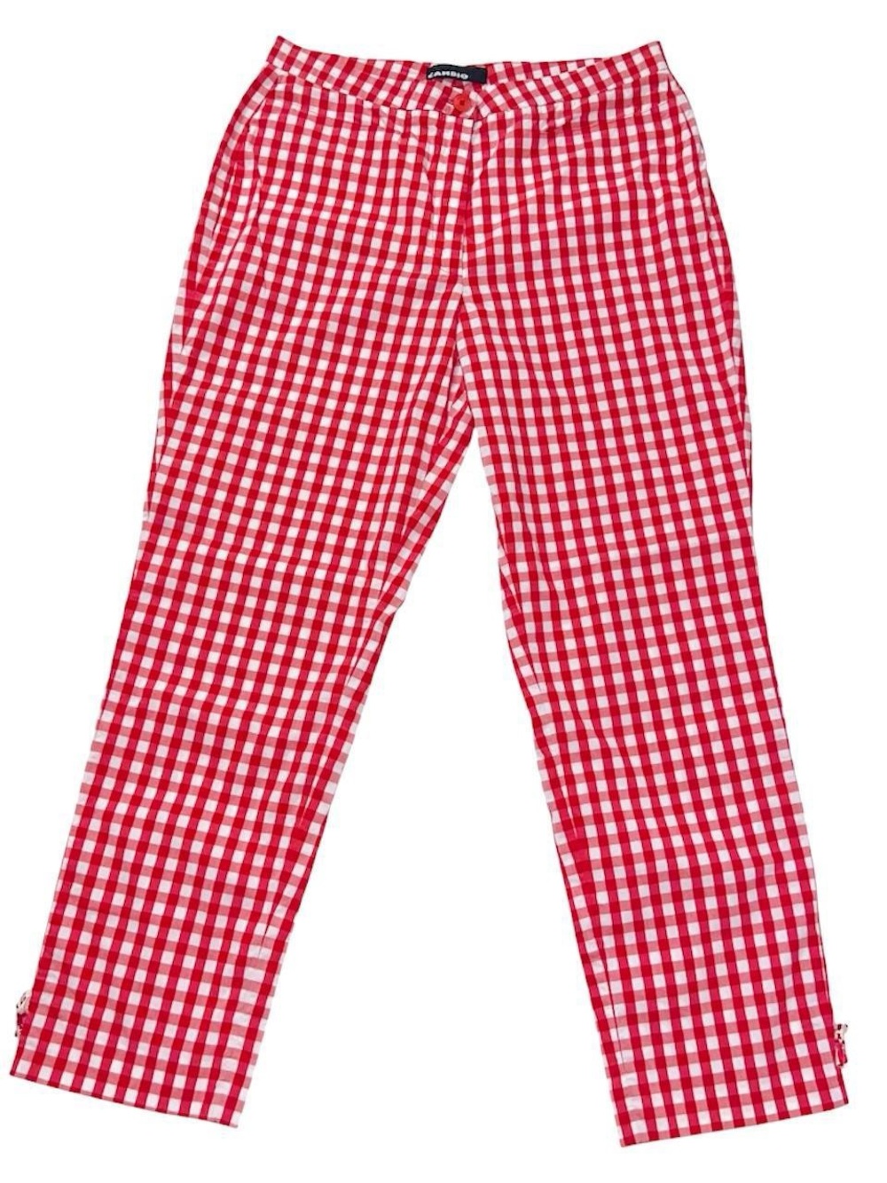 Cambio red & white gingham pants.
